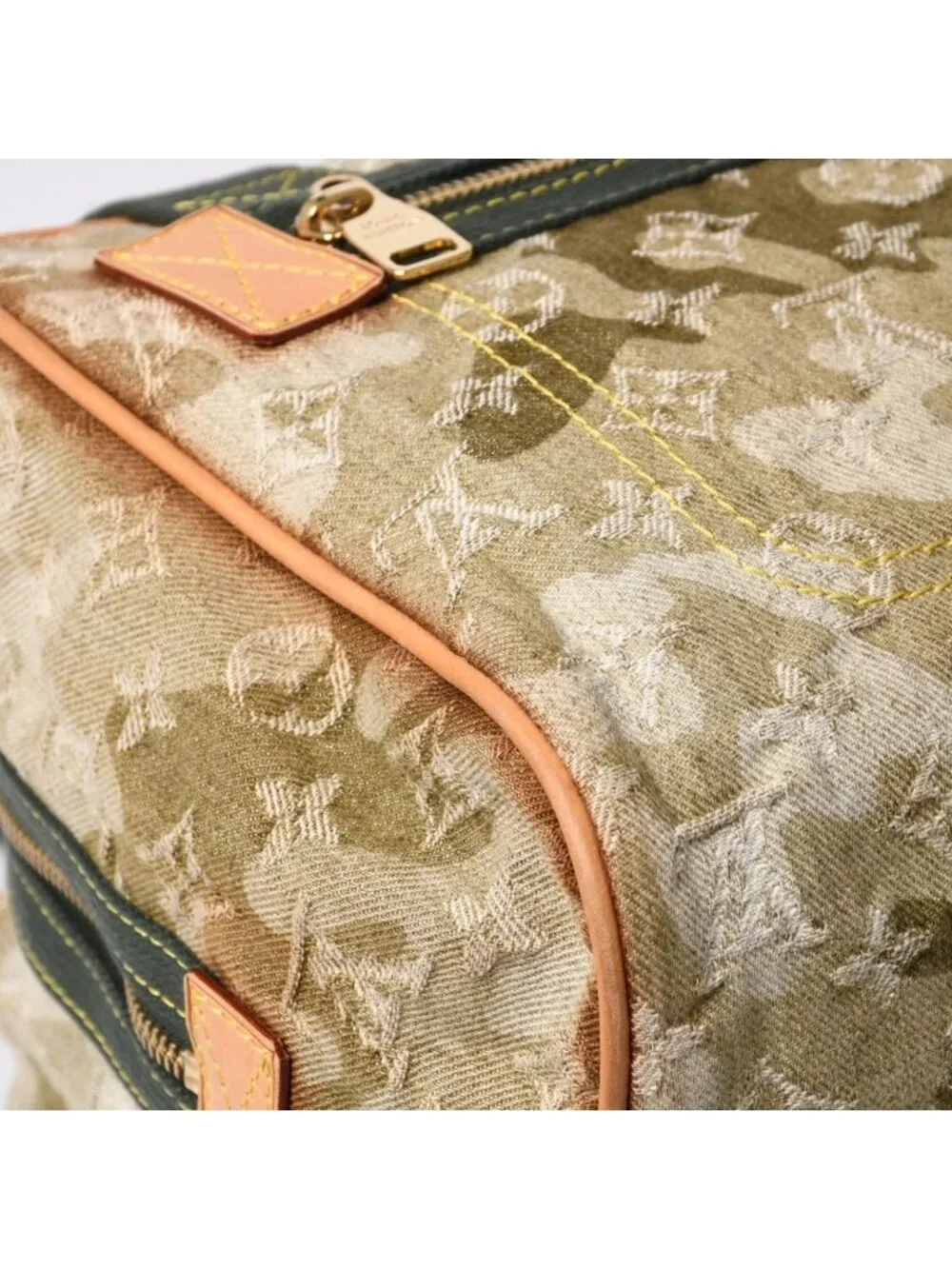 Louis Vuitton Monogram Moflage Denim Jasmine Handbag Khaki Takashi Murakami